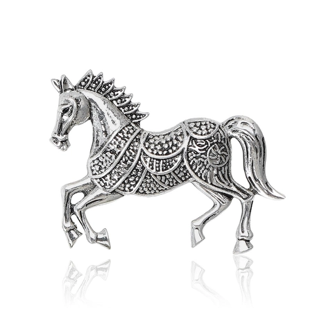 Broche De Caballo De Aleación De Esmalte Vintage Broche De Animal Retro Para Decoración De Ropa Accesorios De Regalo