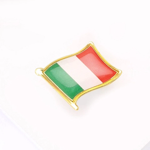Spilla Bandiera Italia in Lega Smaltata Spilla da Risvolto Verde Bianco Rosso Distintivo Nazionale Gioielli per Uomo Donna