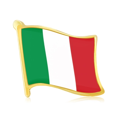 Spilla Bandiera Italia in Lega Smaltata Spilla da Risvolto Verde Bianco Rosso Distintivo Nazionale Gioielli per Uomo Donna