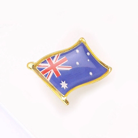 Australien Flagge Emaille Brosche Exquisite Gold Plattierte Legierung Reversnadel Für Damen Herren Business Mode Kleidung Dekoration