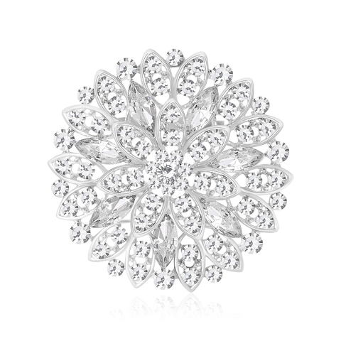 Luxus Legierung Strass Sonnenblume Brosche Für Damen Hochwertige Blumen Anstecknadel Für Anzug Hochzeit Bankett Party Schmuck