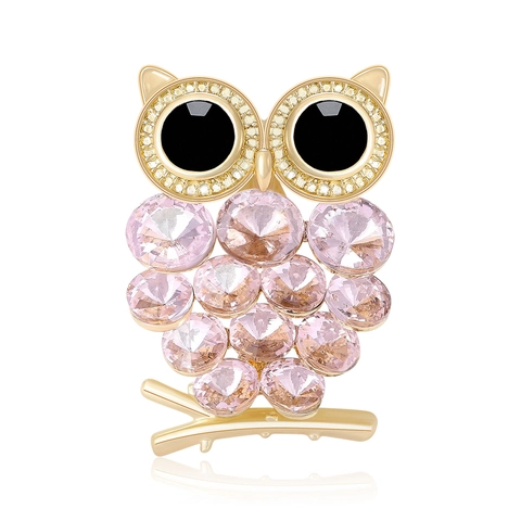 Süße Eule Strass Brosche Für Damen Legierung Tier Anstecknadel Mode Schmuck Zubehör Für Bankett Anzüge Mäntel Party Geschenk