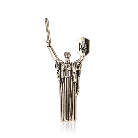 Spilla Creativa Statua Monumento Patria Ucraina in Smalto Per Uomo Donna Vestiti Distintivo Memoriale Lega Moda Gioielli Accessorio