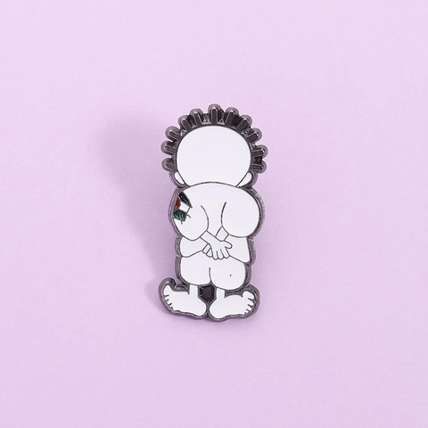 Cartoon Handala Emaille Brosche Zinklegierung Friedenssymbol Figur Abzeichen Pin Für Kleidung Rucksack Unisex Kinder Schmuck