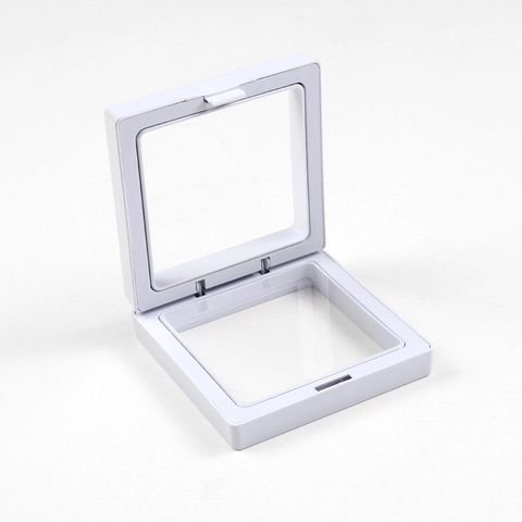 Vierkante PE-Film Zwevende Sieraden Display Box Draagbare Opberg Organizer Box Voor Ringen Oorbellen Broche Sieraden Geschenkverpackung