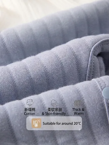 Baby Hose Mit Hoher Taille Und Bauchschutz Warme Gesteppte Baumwollhose Für Kleinkinder Druckknopf Offener Schritt Einfarbig
