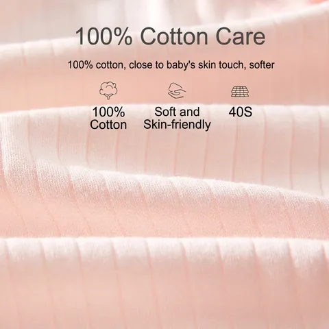 Neugeborenes Baby Baumwolle Gerippter Strampler Langarm Hase Stickerei Jumpsuit Für Kleinkind Frühling Herbst Schlafanzug