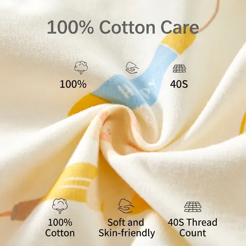 Top Kimono per Neonati in Cotone a Maniche Lunghe Canotta per Neonati in Cotone Pettinato Senza Cuciture con Stampe a Cartone Animato 0-3 Mesi