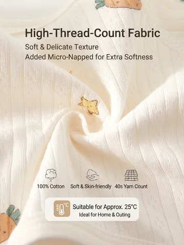 Top Kimono per Neonati a Manica Lunga in Cotone 100% Senza Cuciture a Costine Camicia per Infanti Stampa Cartoni Animati Traspirante Abbigliamento Delicato Pelle