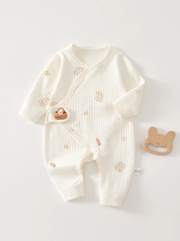 Tutina Neonato in Cotone a Maniche Lunghe Tuta Body a Farfalla Classe A Traspirante Casual Vestiti Stampato Homewear