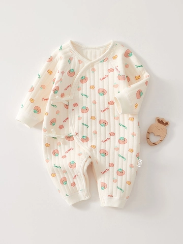 Tutina Trapuntata per Neonato Pesante in Cotone Caldo Modello Kimono per Autunno Inverno Pigiama per Bambini