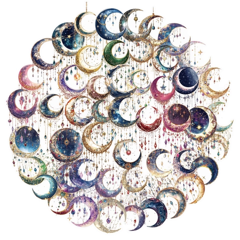 Dreamy Galaxy PET Stickers Set Moon Starry Sky Decorative Decals For Water Bottle Journal Scrapbooking Stationery Art Supplies