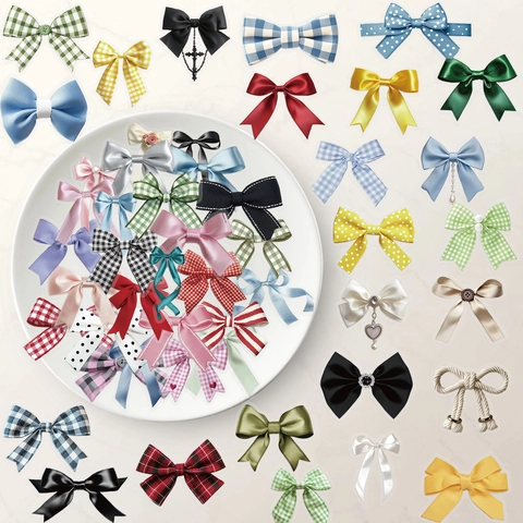 Cartoon Colorful PET Bowknot Stickers Transparent Waterproof DIY Decorative Decals For Scrapbooking Water Cup Guitar