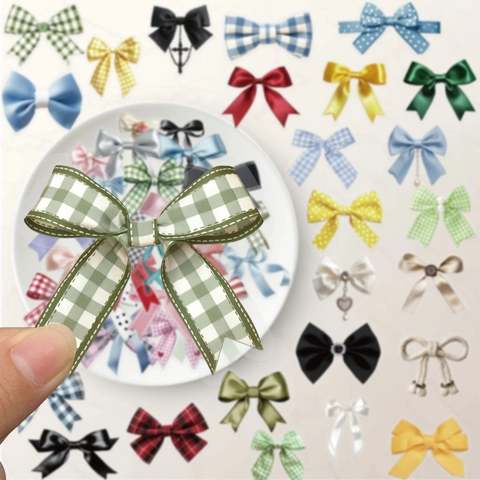 Cartoon Colorful PET Bowknot Stickers Transparent Waterproof DIY Decorative Decals For Scrapbooking Water Cup Guitar