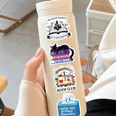 Adesivi per Libri Letterari Romance Reader Adesivi in PVC Impermeabile per Laptop Borraccia Scrapbooking Decorazione