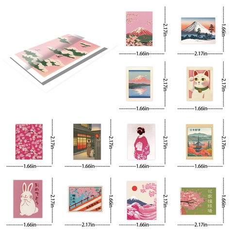 Japanische Retro Rosa Dekorative Aufkleber Für Scrapbooking Handyhülle Gitarre Wasserdichte PVC Abziehbilder Schreibwaren