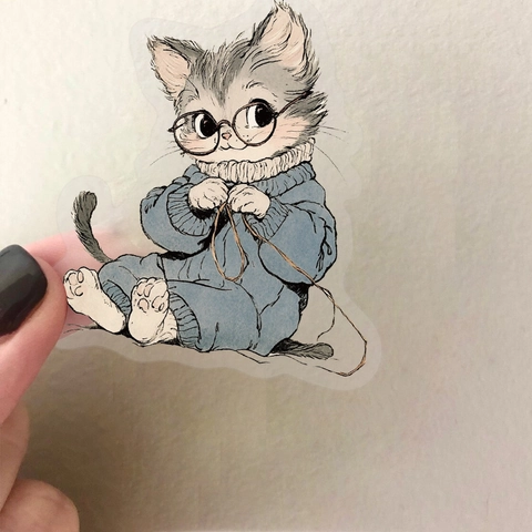 Cartoon PET Aufkleber Transparent Wasserdicht Tier Illustration Scrapbooking DIY Journal Dekoration Material Aufkleber
