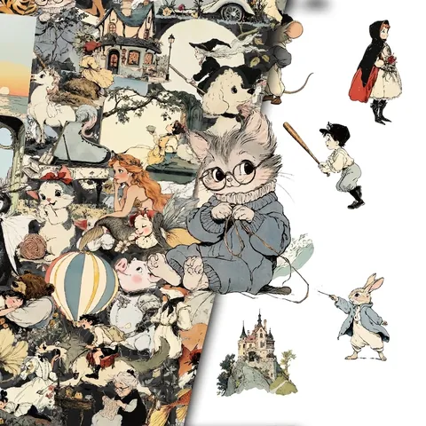 Cartoon PET Aufkleber Transparent Wasserdicht Tier Illustration Scrapbooking DIY Journal Dekoration Material Aufkleber