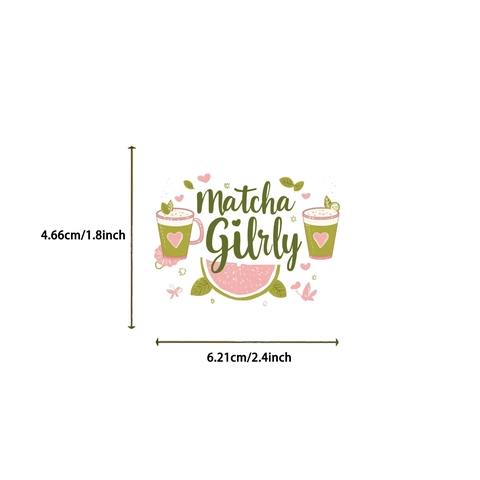 Adesivi Impermeabili Matcha Aesthetic Decalcomanie Cartoon Decorative Per Laptop Scrapbook Journal Accessori Per Cancelleria DIY