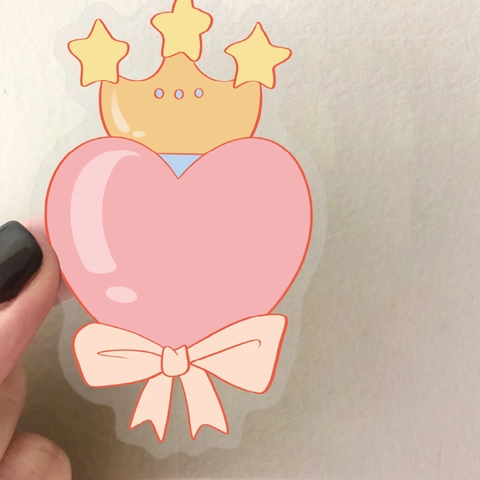 Autocollants PET Pink Sweetheart Transparents Mignons Dessin Animé Décalcomanies Décoratives Pour Journal DIY Ordinateur Bouteille