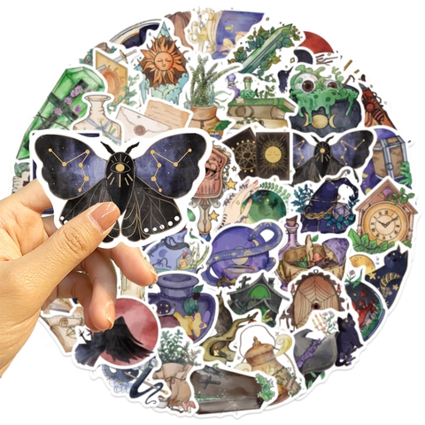 Vintage Aquarell Hexe Magie Trank Aufkleber Wasserdicht Vinyl Gothic Decals Für Wasserflasche Laptop Scrapbooking Dekor