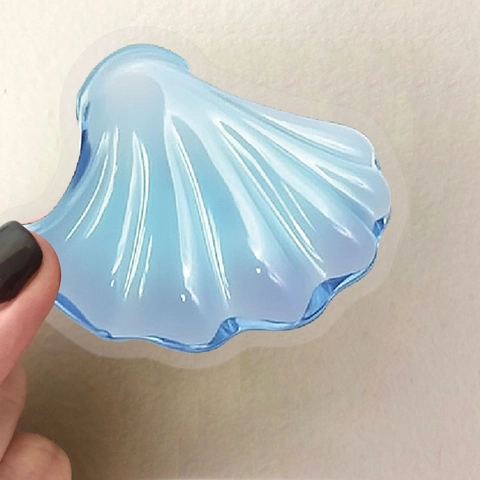 Autocollants Coquillages Aquarelle Irisés Imperméables PET Transparents Décalcomanies Décoratives Pour Scrapbooking Journal Ordinateur