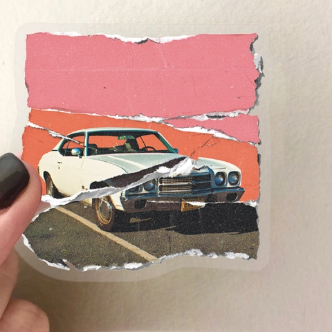 Vintage PET Torn Photo Stickers Waterproof Decorative Artistic Scrapbooking Decals For DIY Phone Case Laptop Journal Decor