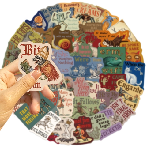 Medieval Weirdcore Art Stickers PVC Waterproof Surreal Aesthetic Decals For Scrapbooking Journal Laptop Skateboard Phone Case