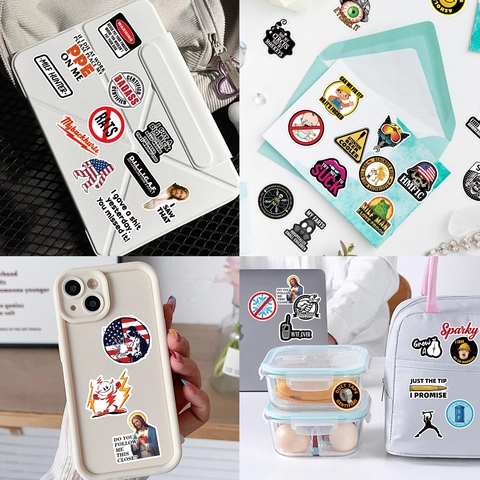 Waterproof PVC Graffiti Stickers Workplace Humor Warning Signs Cartoon Vinyl Decals For Laptop Skateboard Helmet DIY Decoration