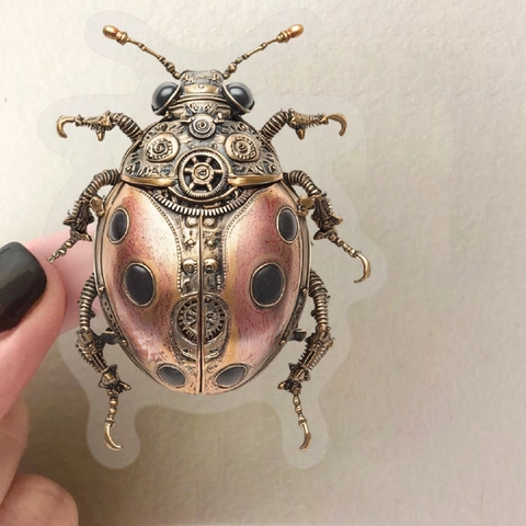 Autocollants PET Étanche Insectes Mécaniques Steampunk Engrenages Vintage Décalcomanies Papillon Scarabée pour Journal DIY Ordinateur