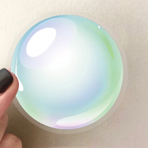 Transparente Irisierende Blasen Aufkleber Wasserdicht PET Aquarell Ästhetische Dekore Für Scrapbooking Laptop DIY Dekor