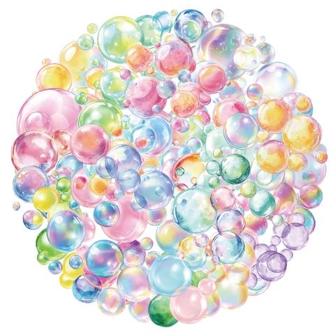 Bunte Traumhafte Blase PET Aufkleber Wasserdichte Transparente Dekorative Decals Für Handyhülle Helm Kühlschrank Wasserflasche
