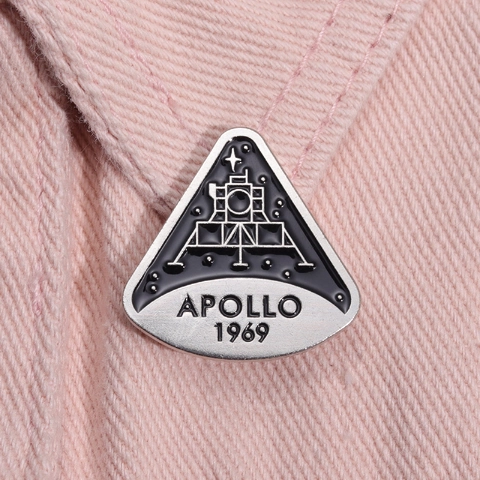 Apollo 11 1969 Καρφίτσα Σμάλτου Σελήνης Απόβαση Κράμα Μέταλλο Διαστημικό Λεωφορείο Σεληνάκατος Σήμα Για Εραστές Του Διαστήματος Κόσμημα Δώρο