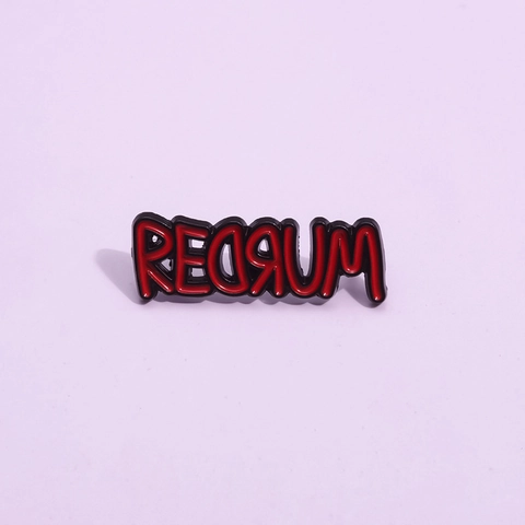 Redrum Lettera Specchio Murder Spilla Smaltata Horror Movie The Shining Inspired Lega Spilla Drip Font Lapel Pin Per Borse Vestiti