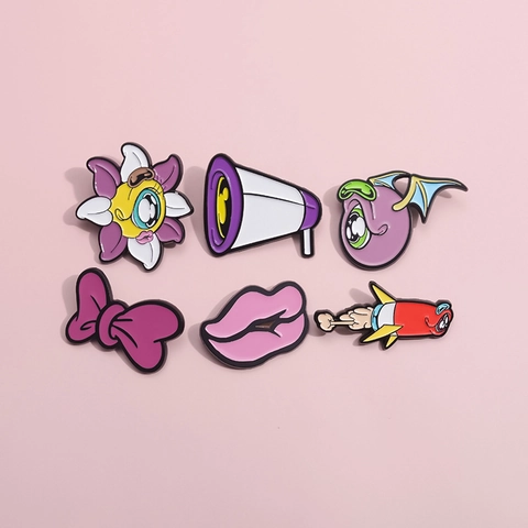 Broche Creativo de Aleación Esmaltado Arte Pop de Dibujos Animados Insignia de Personaje Para Mochila Ropa Accesorio Unisex Joyería Decorativa Regalo