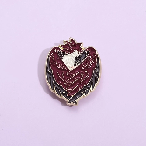 Broche de Esmalte de Anime Attack On Titan Wings Of Liberty Insignia de Metal Personaje de Dibujos Animados Forma Corazón