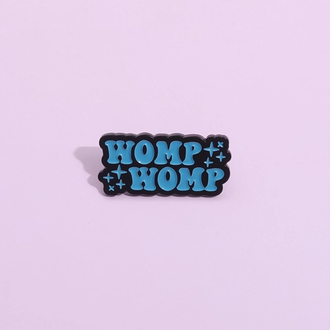 Trendy Womp Womp Letter Enamel Pin Alloy Star Pattern Brooch For Backpack Clothing Hat Creative Cartoon Lapel Pin Jewelry