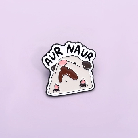 Aur Naur Opossum Emaille-Anstecknadel Lustige Cartoon Tier Brosche Legierung Einbrennlack Abzeichen Für Rucksack Kleidung Schmuck