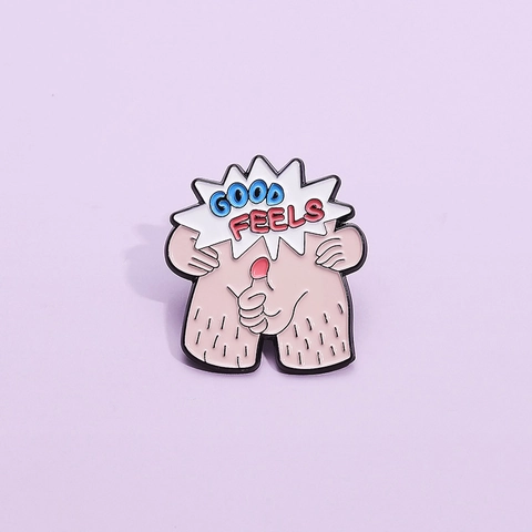 Spilla in Smalto di Lega Good Feels con Scritte Creative a Fumetti Divertente Spilla Laccata Individuale Accessorio per Distintivo in Metallo Personalizzato