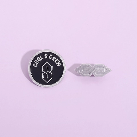Set di Spille Smaltate Lettera S Geometrica Cool per Uomo Donna Distintivo in Lega Street Style Accessorio di Gioielleria