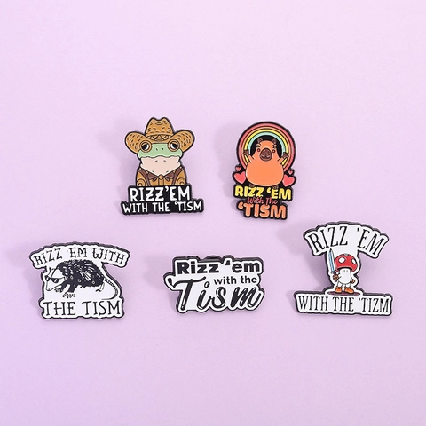 Legierung Emaille Brosche Anstecknadel Cartoon Frosch Wasserschwein Pilz Opossum Abzeichen Humorvoll Internet Meme Schmuck Für Rucksack