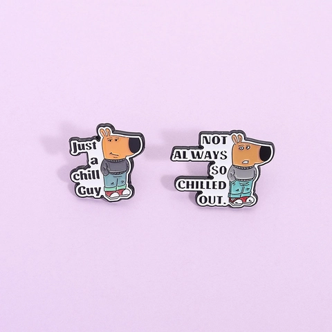 Spilla in Smalto Cane Cartone Animato Tendenza Personalizzata Lega Vernice a Forno Distintivo Meme di Internet per Accessori Abbigliamento Unisex