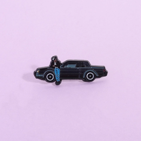 Retro Klassisches Auto Und Figur Emaille Brosche Personalisierte Legierung Metall Abzeichen Pin Für Kleidung Rucksack Hip Hop Schmuck