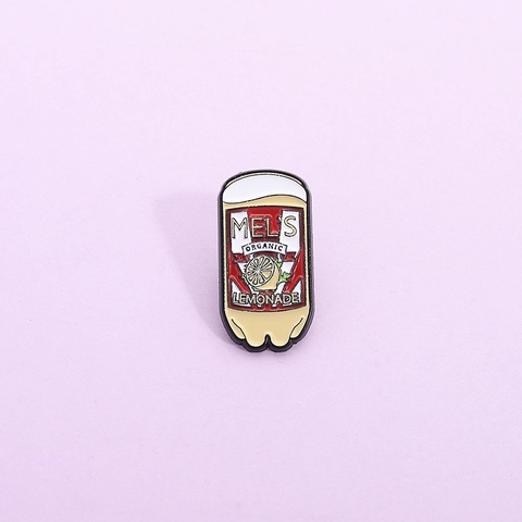 Creative Retro Canned Lemonade Enamel Pin Alloy Brooch Cartoon Yellow Beverage Badge Accessory For Men Women Unisex Jewelry Gift