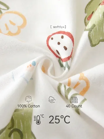 Tutina per Neonati in 100% Cotone a Manica Lunga con Stampa Cartoon Kimono Chiusura Laterale Abbigliamento per Infanti Classe A
