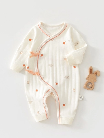 Pasgeboren Baby Romper Katoen Lange Mouw Naadloos Bedrukt Casual Zuigeling Jumpsuit Voor Lente Herfst Dagelijks Gebruik