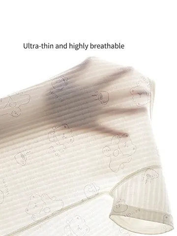 Säugling Baby Sommer Kurzarm Baumwolle Strampler Cartoon Bär Hase Druck Atmungsaktiv Overall Neugeborene Dünner Bodysuit Schlafanzug
