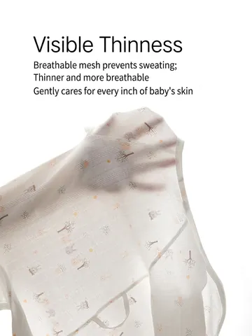 Newborn Infant Cotton Romper Thin Breathable Long Sleeve Kimono Jumpsuit With Double Layer Belly Protection For Summer