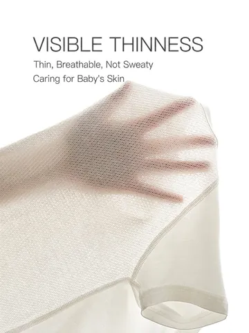 Body Estivo in Rete per Neonati Manica Corta Lyocell Tencel Tutina Traspirante Sottile Neonato Jumpsuit Bottoni a Pressione