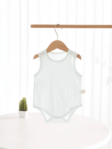 Newborn Baby Sleeveless Romper 100 Percent Cotton Breathable Summer Bodysuit Basic Ribbed Infant Jumpsuit For Boys Girls
